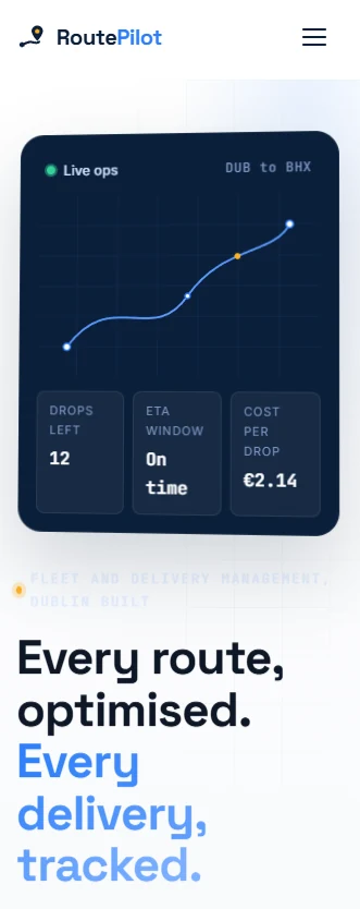 Mobile preview of the RoutePilot CICADA demonstration application